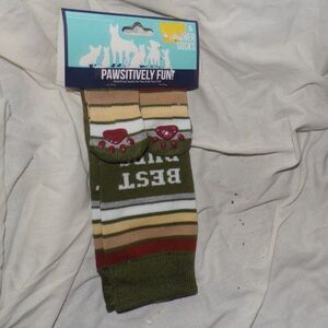 Pawsitively Fun Pet small dog and Owner Socks Best Buds NWT